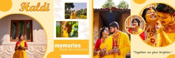 designer haldi photo album psd 2025