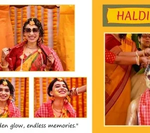 vibrant haldi theme album psd collection