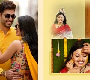 modern haldi function psd layout 12x36