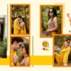 haldi wedding album cover page psd