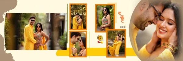 haldi wedding album cover page psd