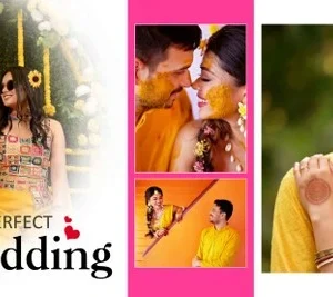 free haldi pre-wedding album psd designs