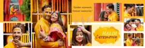 traditional haldi photo album psd download