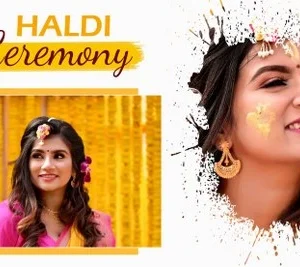 yellow theme haldi psd album design