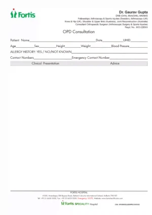 Doctors's Clinical Presentation and Advice Format CDR File