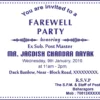 Farewell Perty Invitaion Card Digital Design