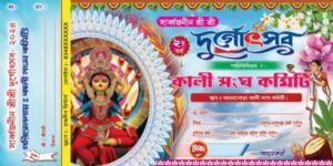 sri sri durga puja sky blue decored rasid book digital psd 2025