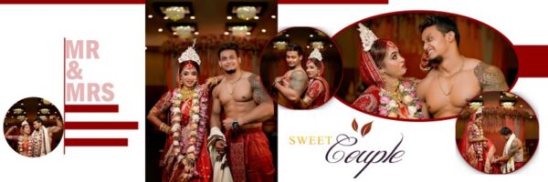Gym and Couple Wedding Pose For Wedding Album Design Psd