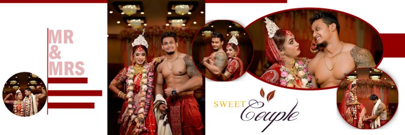 Gym and Couple Wedding Pose For Wedding Album Design Psd