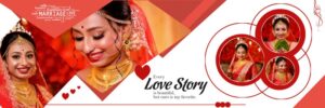 Love Story for Marriage Album Design Psd 12*36