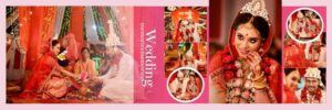 Traditional Wedding PSD with Floral Background